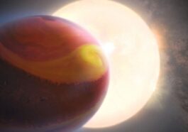 Illustration de Tylos (WASP-121b), une exoplanète en orbite autour de l'étoile WASP-121 de la constellation de la Poppe / Crédit : NASA, ESA, Quentin Changeat (ESA/STScI), Mahdi Zamani (ESA/Hubble)