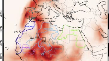 Le sable du Sahara qui tombe sur l'Europe contient du plutonium et du césium radioactifs : c'est notre responsabilité 26 La poussière sur l'Europe après un événement de 2022. Crédit: ScienceAdvances