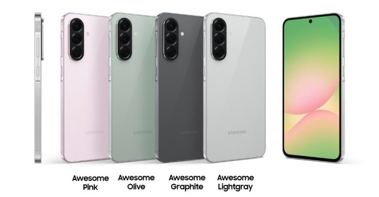 Samsung Galaxy A56 vs. A55 : Comparatif, petites améliorations pour renforcer la complicité 3 Le Samsung Galaxy A56 est disponible dans plusieurs couleurs attrayantes. (Photo: Samsung)