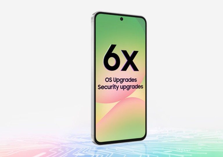 Samsung Galaxy A56 vs. A55 : Comparatif, petites améliorations pour renforcer la complicité 9 6 versions d'Android - c'est très bon pour un smartphone milieu de gamme. (Photo: Samsung)