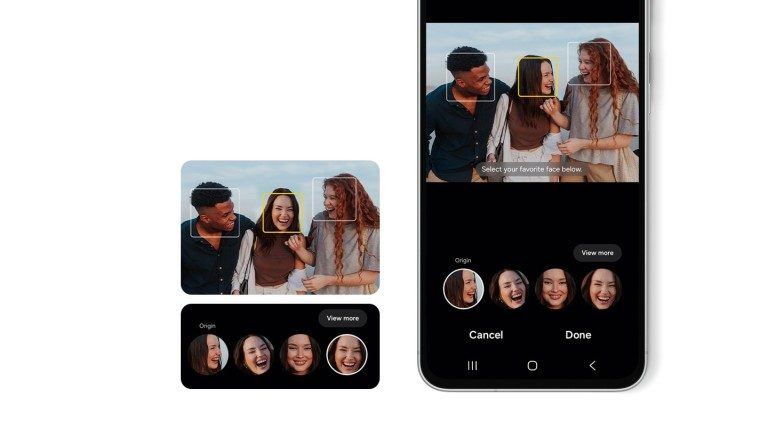 Samsung Galaxy A56 vs. A55 : Comparatif, petites améliorations pour renforcer la complicité 8 Les photos de groupe devraient être plus faciles à réaliser sur l'A56 grâce à l'IA. (Photo: Samsung)