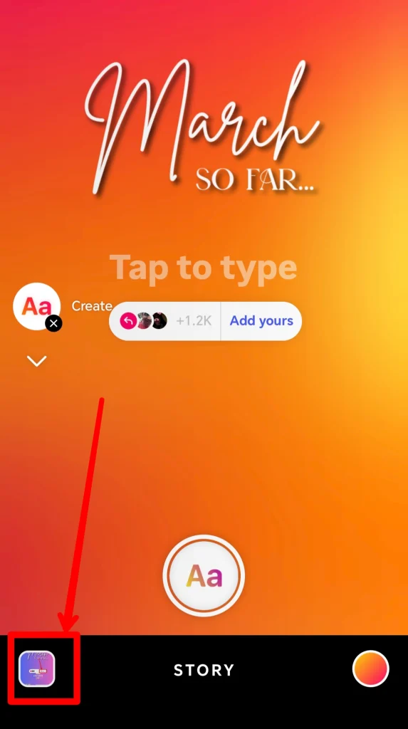 Comment tirer parti des modèles d'histoires 'Mars jusqu'à présent' et 'Décharge de Mars' sur Instagram 4 ajout d'images au modèle