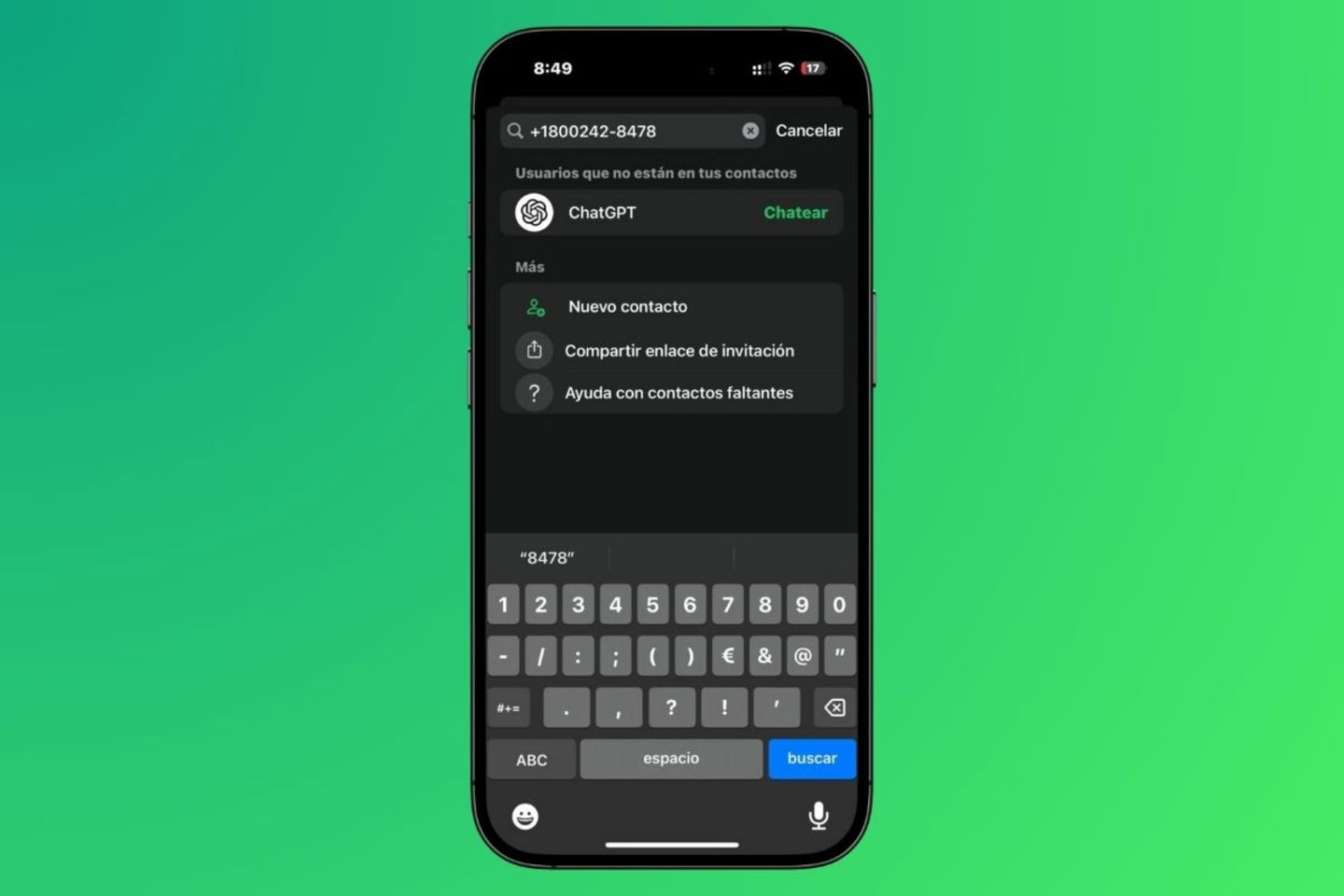 Comment intégrer ChatGPT sur WhatsApp : guide complet pour exploiter l'IA dans l'appli 4 Comment avoir ChatGPT sur WhatsApp : guide complet pour utiliser l'IA dans l'application de messagerie