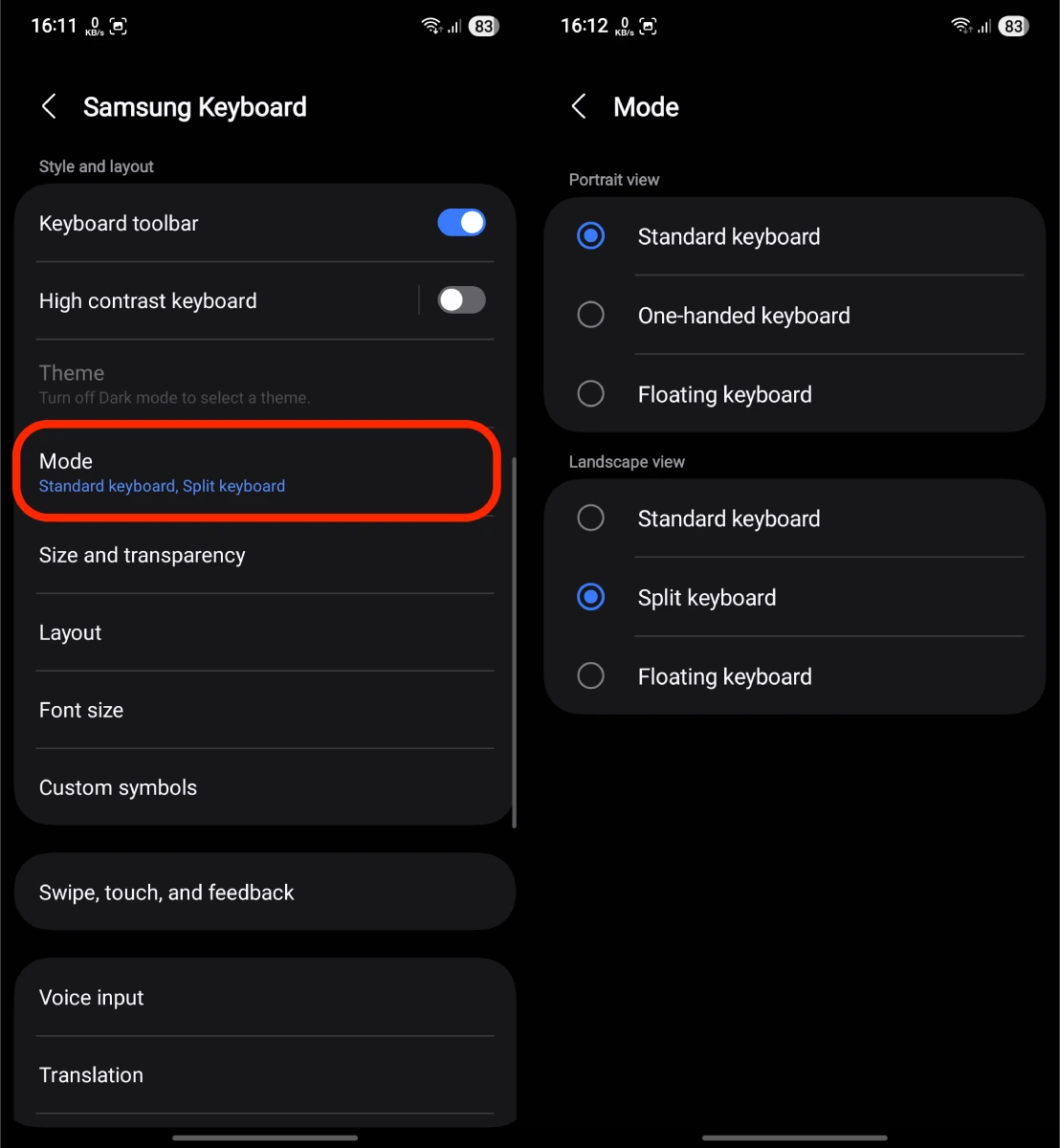 Comment désactiver le son de saisie sur le clavier Samsung ? 5 Changer le style du clavier Samsung