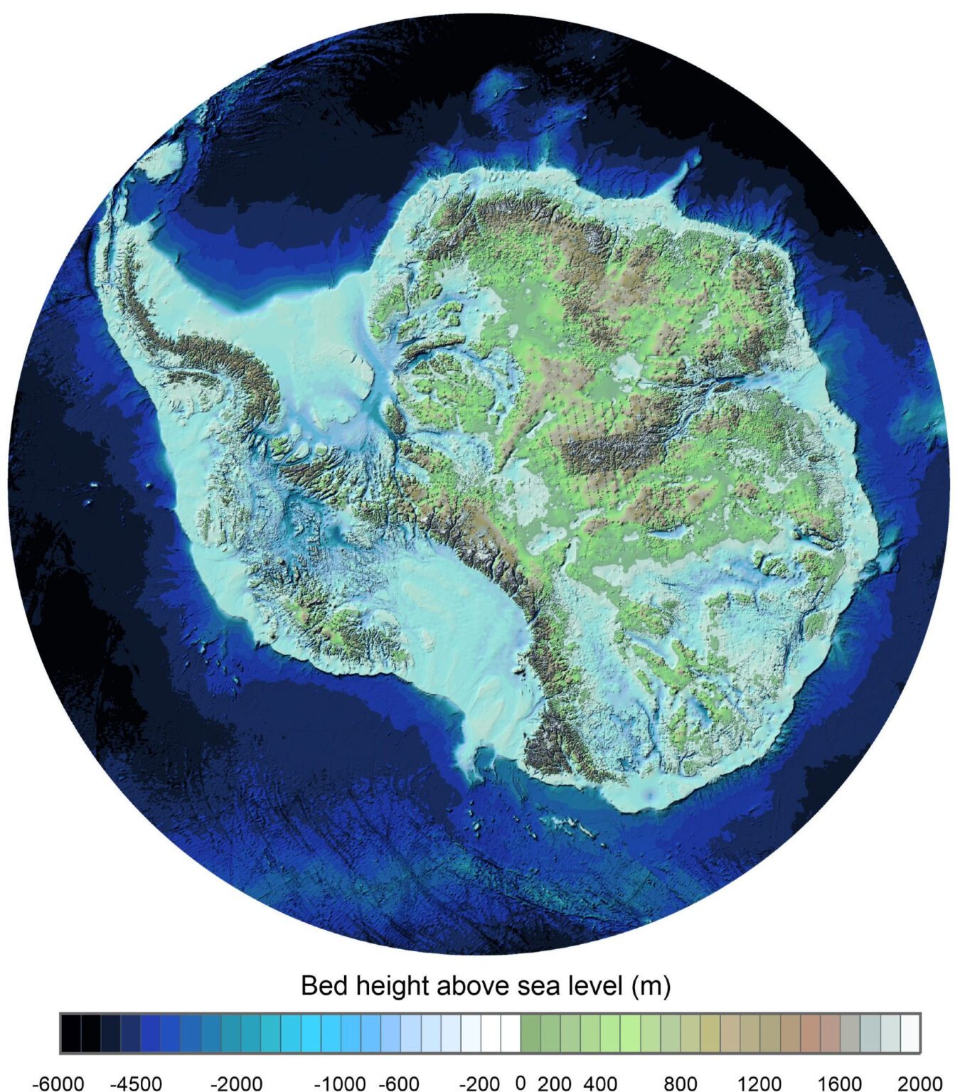 Une immense chaîne de montagnes semblable aux Alpes cachée sous la glace de l'Antarctique 3 La Bedmap3. Crédit: Pritchard H.