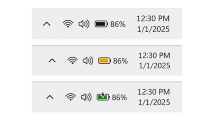 Icône de batterie colorée de Microsoft pour une future mise à jour possible