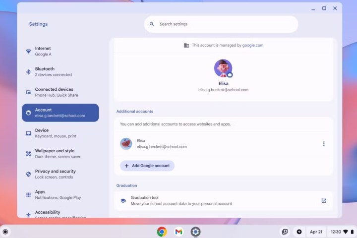 Aperçu de ChromeOS 134 : nouvelles fonctionnalités d'accessibilité et améliorations pour une insertion rapide 2 Fonction de ChromeOS 134 pour le transfert de données des étudiants diplômés.