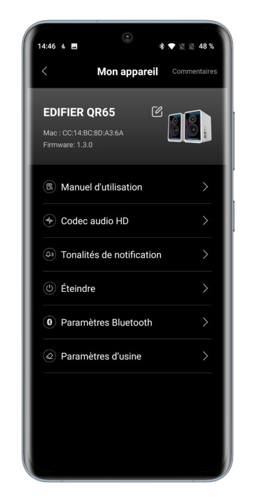 Edifier QR65 : TEST des Enceintes actives au design lumineux 34 Edifier M60 Enceinte Amplifie Test Review App Netcost (2)