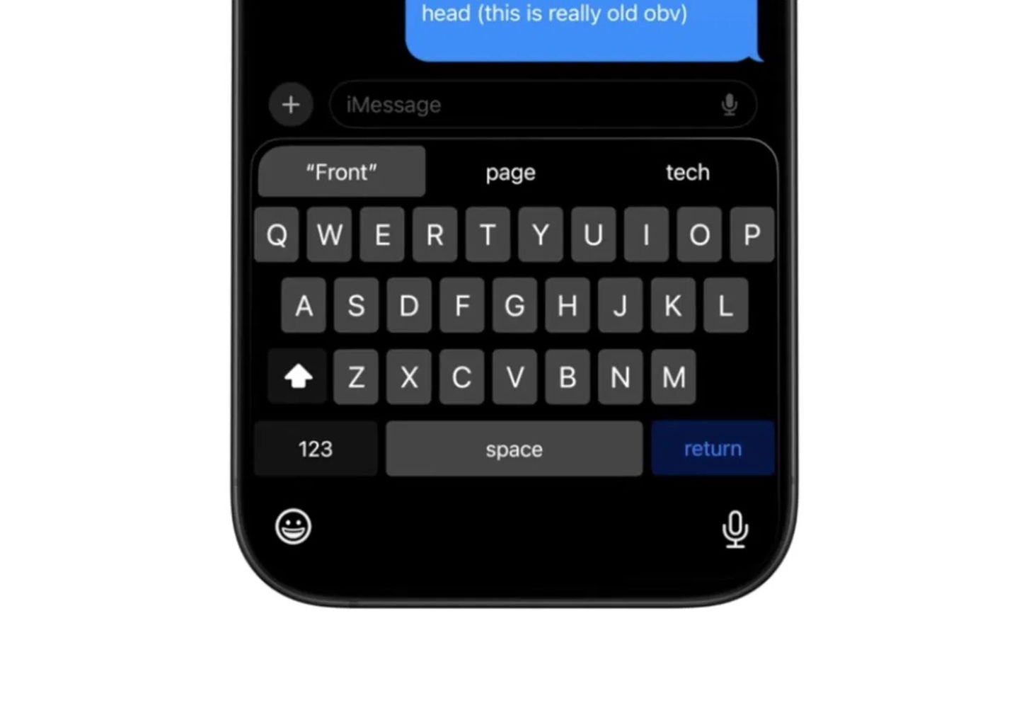 Fuites des premières captures d'écran d'iOS 19 révélant son incroyable redesign 3 Clavier iOS 19