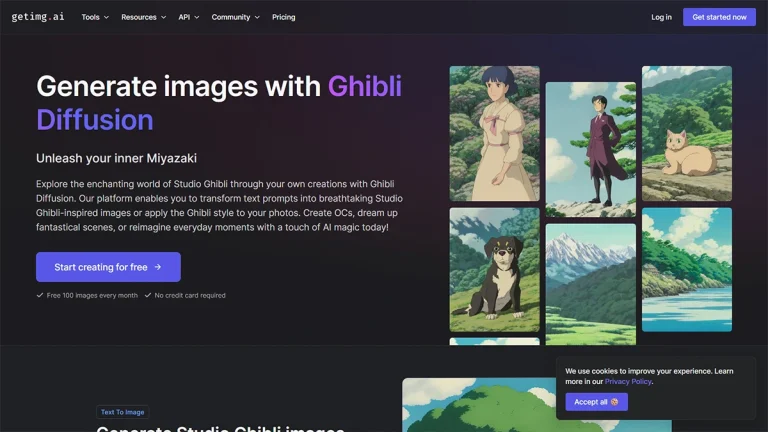 Comment créer des images au style de l'art de Studio Ghibli avec ChatGPT 4o 4 Getting Ai – Ghibli Diffusion