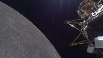 Le module Lunaire Athena s'est éteint juste après son arrivée sur la Lune : il devait explorer l'eau au pôle sud 7 Intuitive Machines | Photo du lander Athena en orbite autour de la Lune