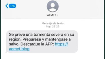 Les cybercriminels profitent des alertes de l'AEMET pour les tempêtes. Attention à ce SMs 9 Les cybercriminels exploitent les alertes de l'AEMET concernant les tempêtes. Attention à ce SMS
