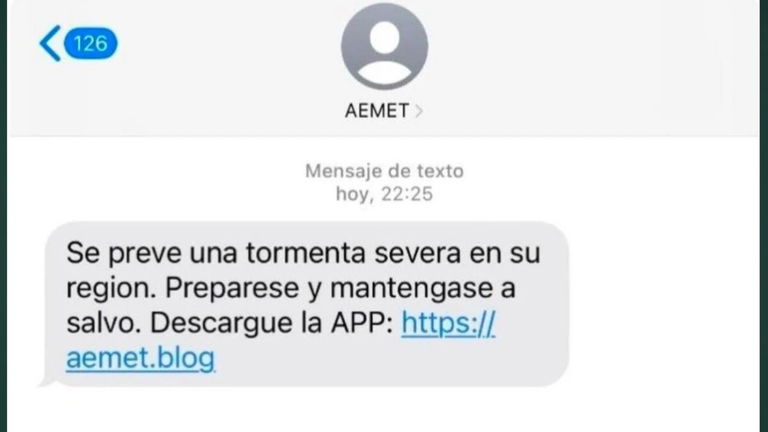 Les cybercriminels exploitent les alertes de l'AEMET concernant les tempêtes. Attention à ce SMS