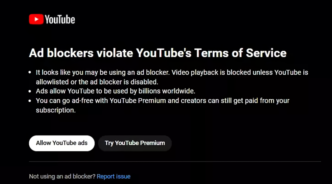 YouTube renforce sa lutte contre les bloqueurs de pub, au grand dam des utilisateurs 2 YouTube renforce sa lutte contre les bloqueurs de pub au