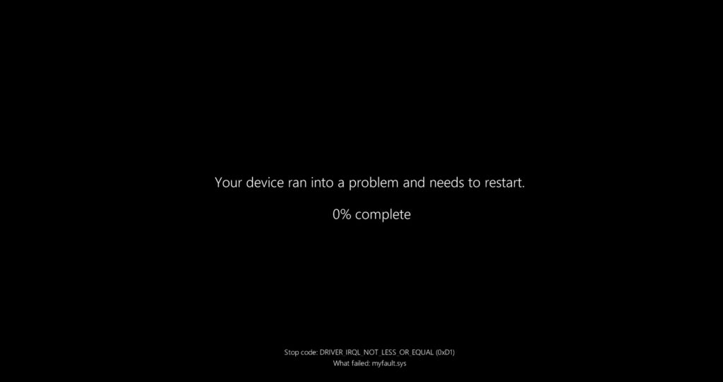 Windows 11 Microsoft Blue Screen of Death
