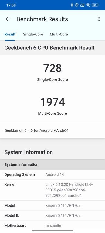 Xiaomi Redmi Note 14 (4G) : Est-il suffissant ? 24 Xiaomi Note 14 Test Geekbench