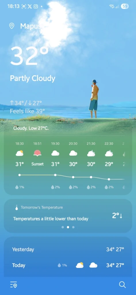 Comment obtenir l'application Météo One UI 8 sur n'importe quel smartphone Galaxy 6 Design de l'application météo One UI 8