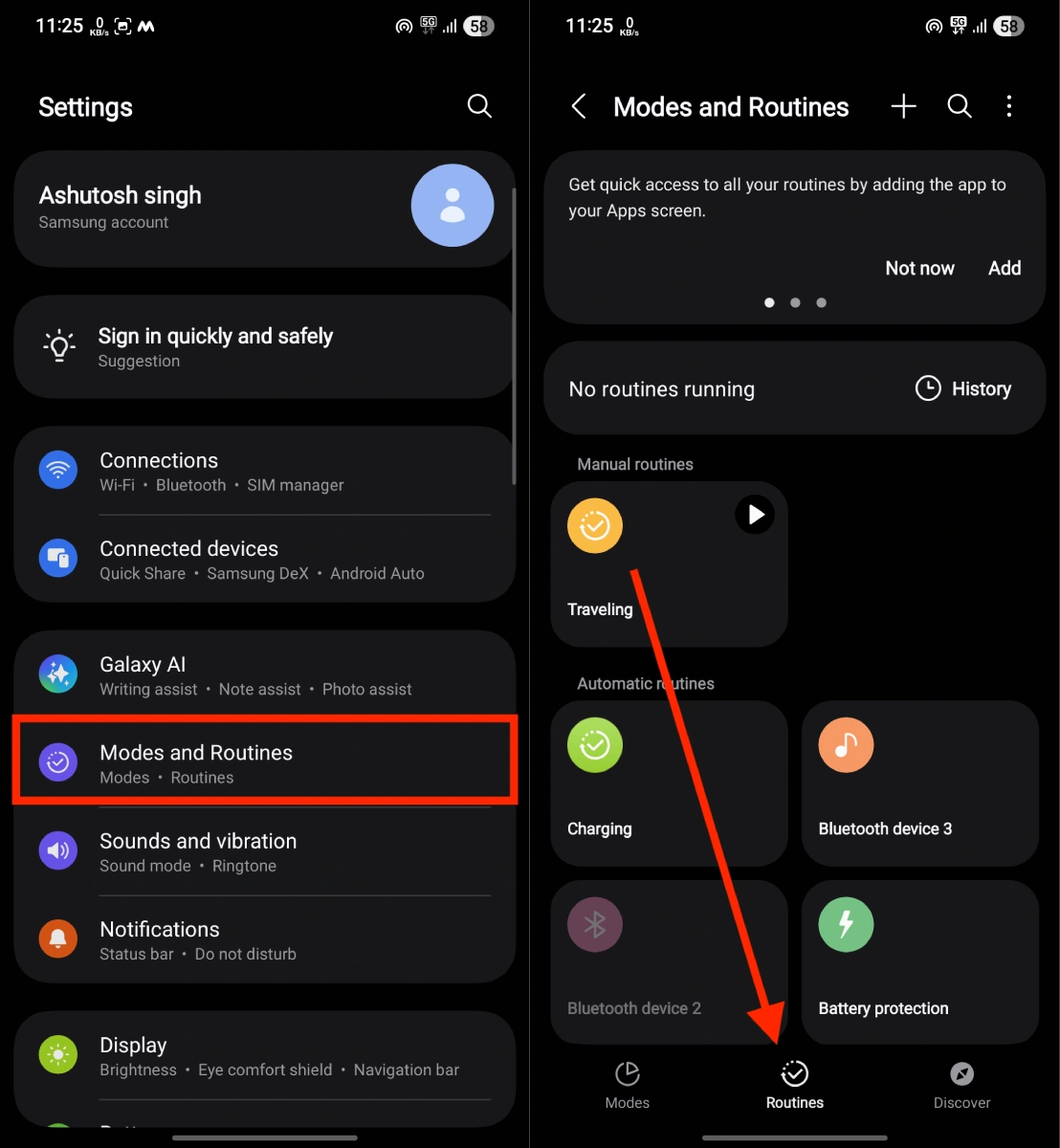 Comment accéder à Samsung Routines