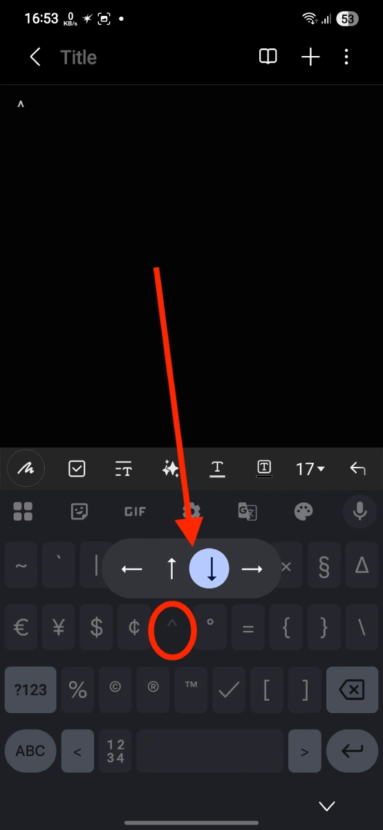 Comment taper la flèche vers le bas (↓) sur PC et mobile 9 Comment taper la flèche bas ↓ sur Android