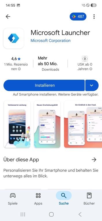 Les meilleurs lanceurs/launcher Android pour une expérience ultime 18 Sélectionnez un launcher dans le Play Store puis "Installer". (Capture d’écran)
