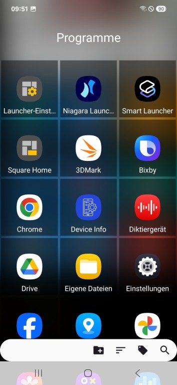 Les meilleurs lanceurs/launcher Android pour une expérience ultime 17 Personnalisation possible de la sélection des applications. (Capture d'écran)