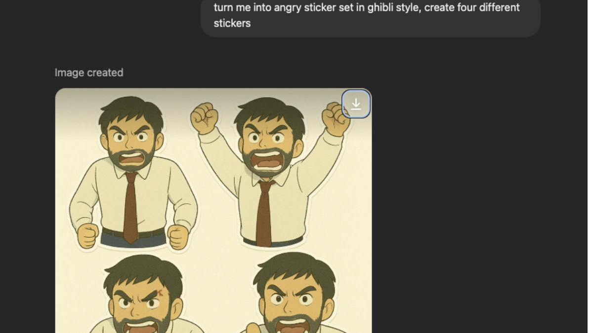 Comment créer des stickers artistiques Ghibli gratuits pour WhatsApp 2 generate ghibli art sticker set for social media