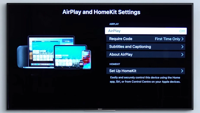 Comment utiliser AirPlay sur Google TV pour des expériences de diffusion inoubliables 2 Comment utiliser Apple AirPlay sur un téléviseur Sony