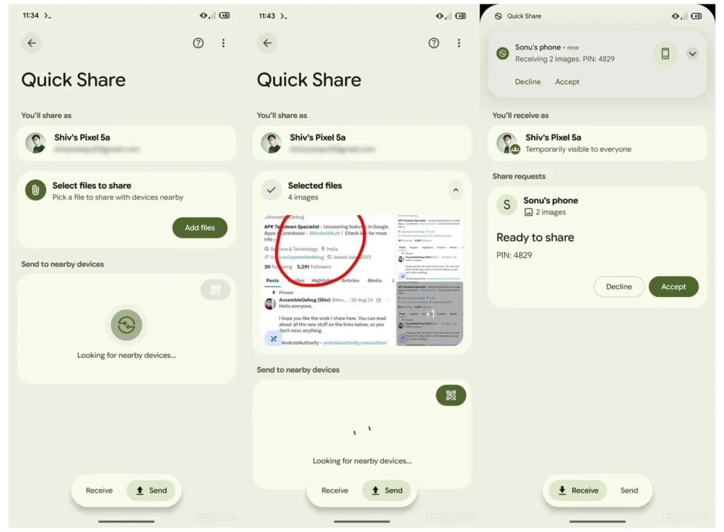 Google repense le partage rapide sur Android pour le rendre encore plus simple d'utilisation 3 Google Quick Share Android partilha ficheiros