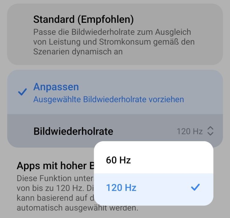 Xiaomi Redmi Note 14 (4G) : Est-il suffissant ? 4 Xiaomi Note 14 Test Bildwiederholrate
