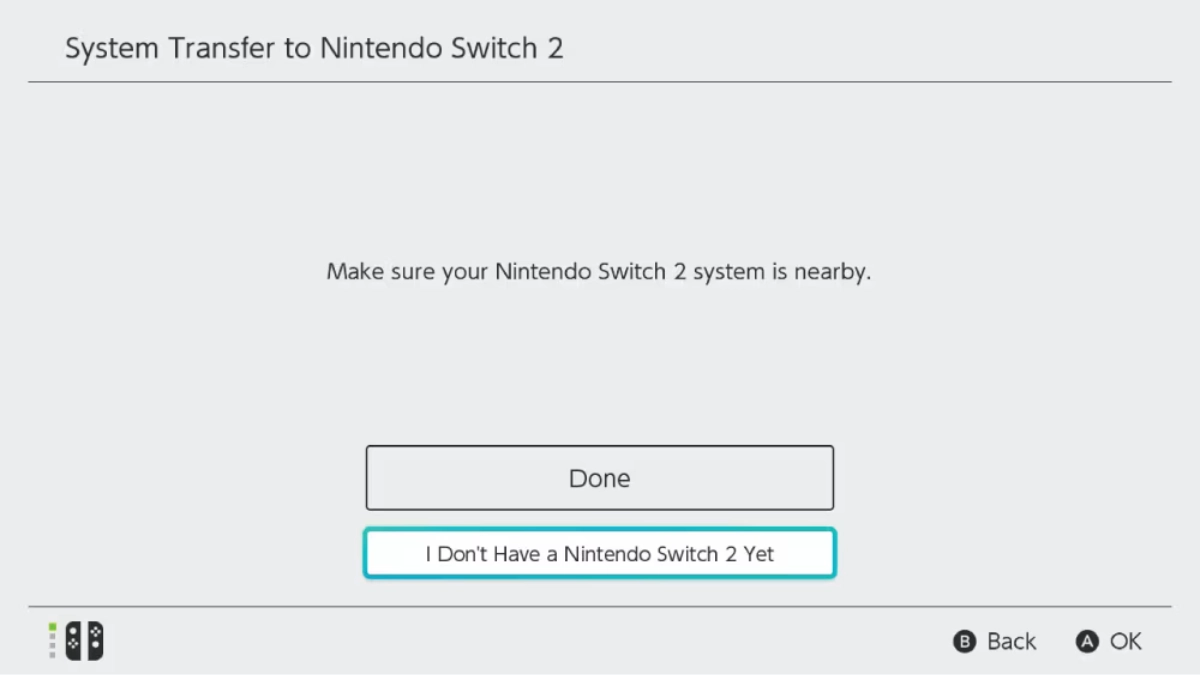 Transférer des données vers la Nintendo Switch 2