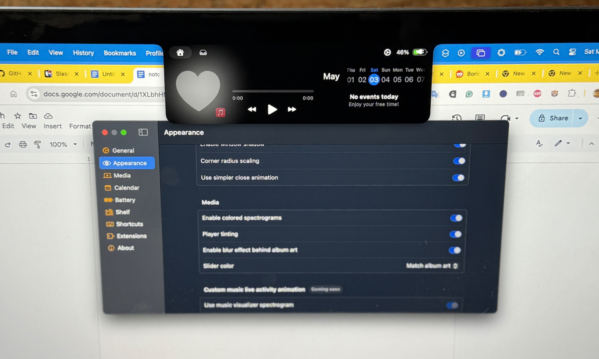 Lecture musicale pour l'application Boring Notch.