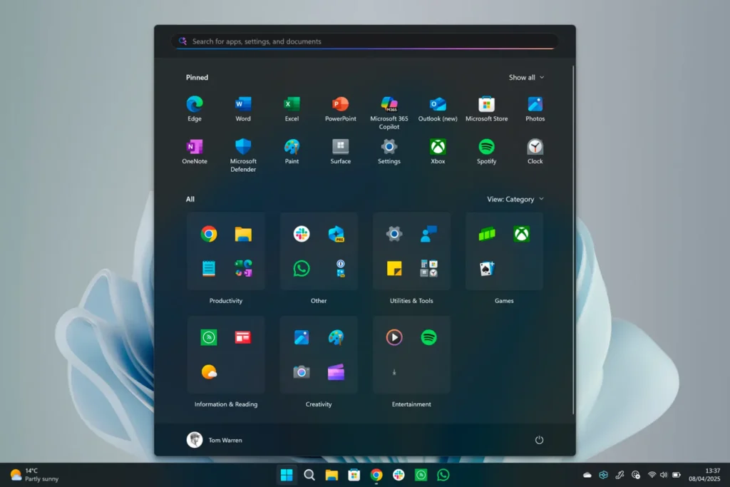 Windows 11 : Microsoft a totalement repensé le menu Démarrer 4 Windows 11 Menu Iniciar Microsoft