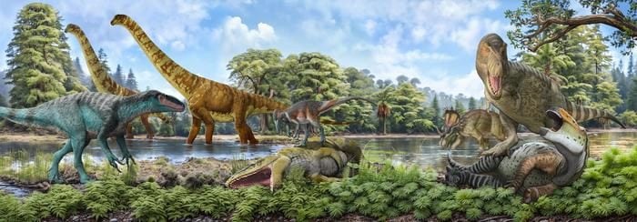 Dinosaures. Crédit: Pedro Salas et Sergey Krasovskiy