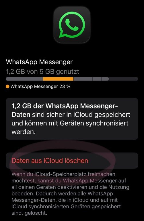 WhatsApp encombre ton iCloud ? Voici comment faire le ménage 15 WhatsApp Daten komplett aus iCloud loeschen