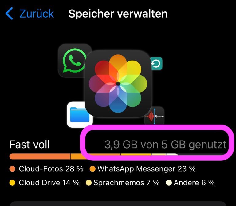 WhatsApp encombre ton iCloud ? Voici comment faire le ménage 14 Speicher verwalten iCloud bereinigt
