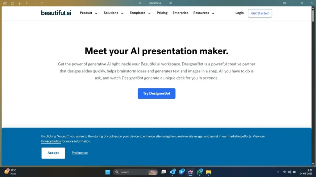 Les 5 Meilleurs Outils d'IA pour Créer des Présentations Impactantes 4 Beautiful AI presentation maker