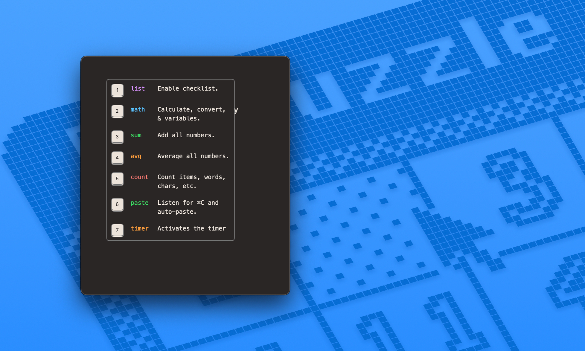 Invocation d'opérateur dans l'application Antinote pour macOS.