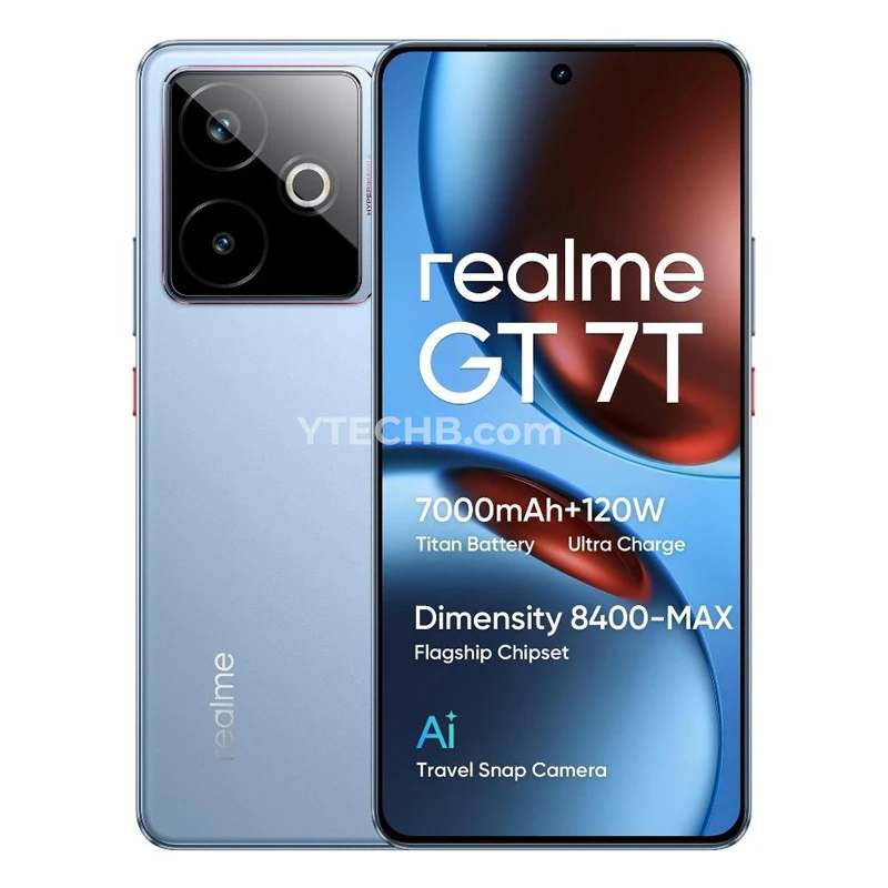 EXCLUSIF – Fuite des caractéristiques complètes et des prix du realme GT 7 et GT 7T 3 Realme GT 7T Blue