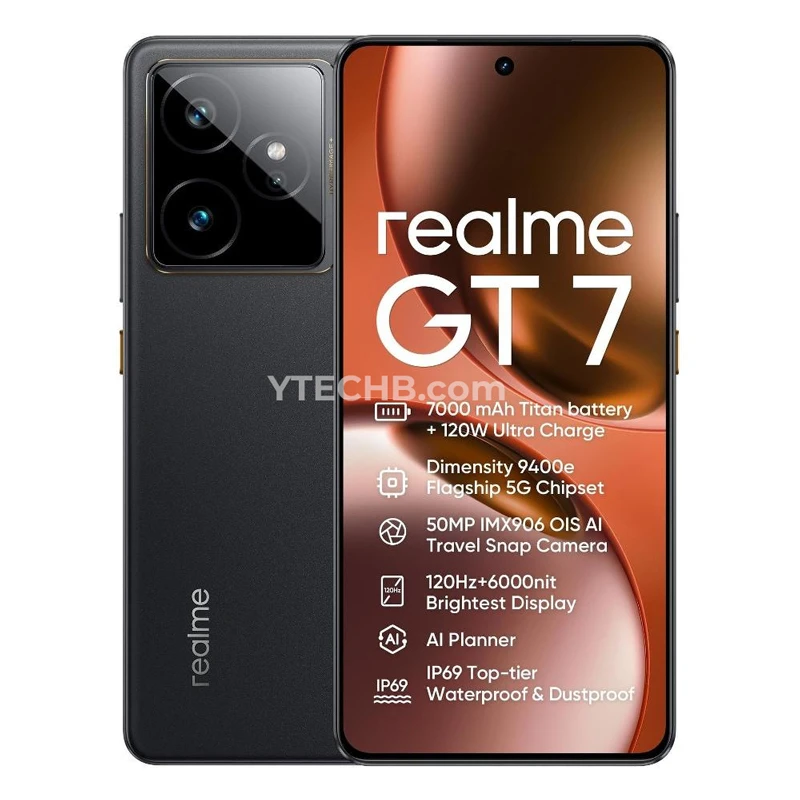 EXCLUSIF – Fuite des caractéristiques complètes et des prix du realme GT 7 et GT 7T 5 Realme GT 7 Black