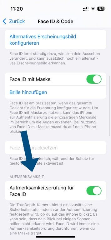 Important ! Découvrez comment utiliser Face ID avec des lunettes de soleil 5 Vérification d'attention Face ID