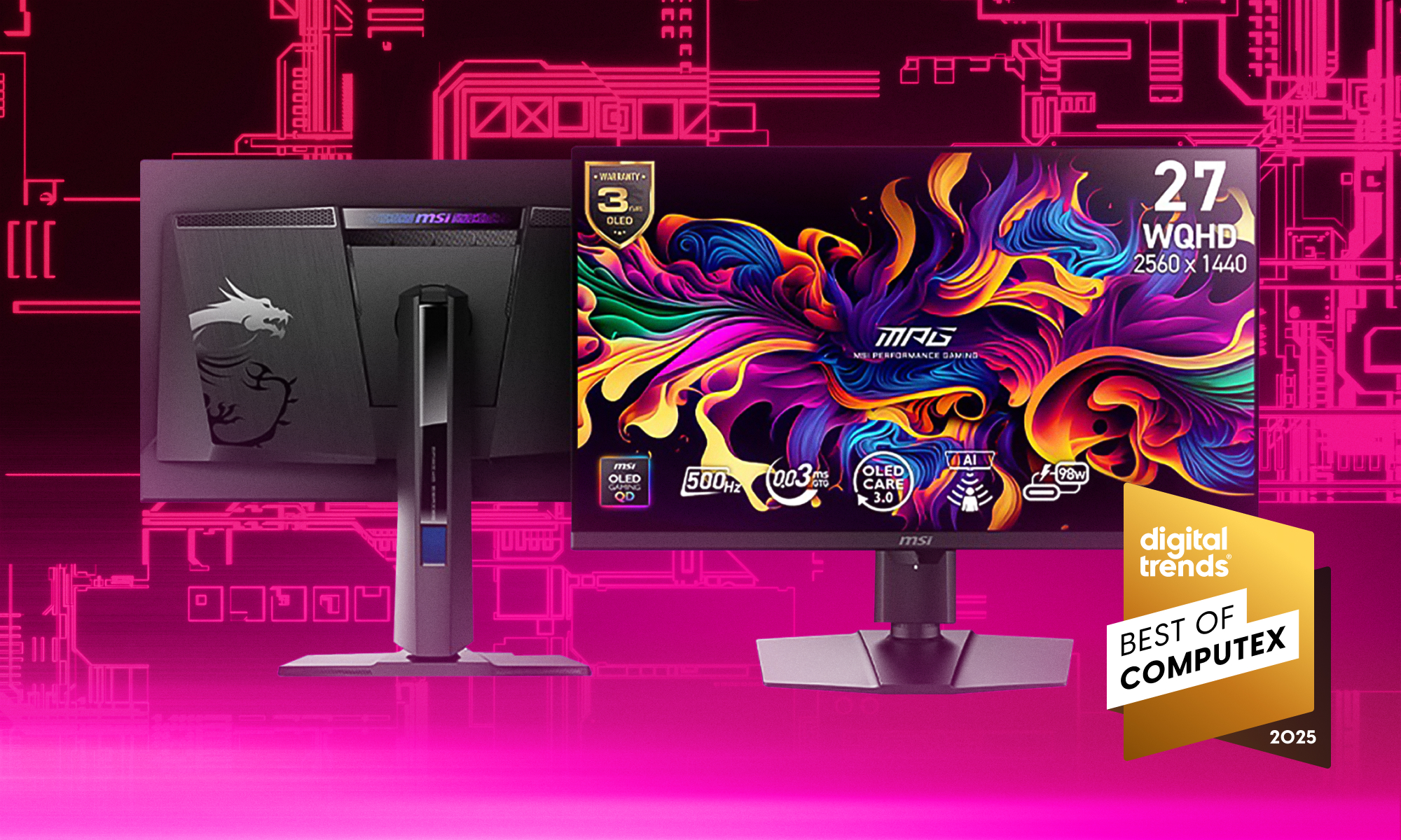 Meilleur Produits du Computex 2025 : La technologie qui nous a le plus impressionnés 4 Meilleur de Computex 2025 MSI MPG 271QR QD-OLED X50