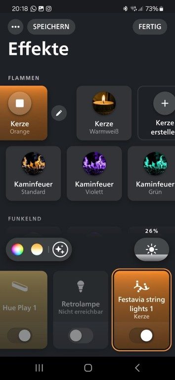 Convaincs-moi ! 5 raisons de choisir Philips Hue 5 Selon la lampe Hue, des scènes et options correspondantes sont disponibles. (Capture d'écran)