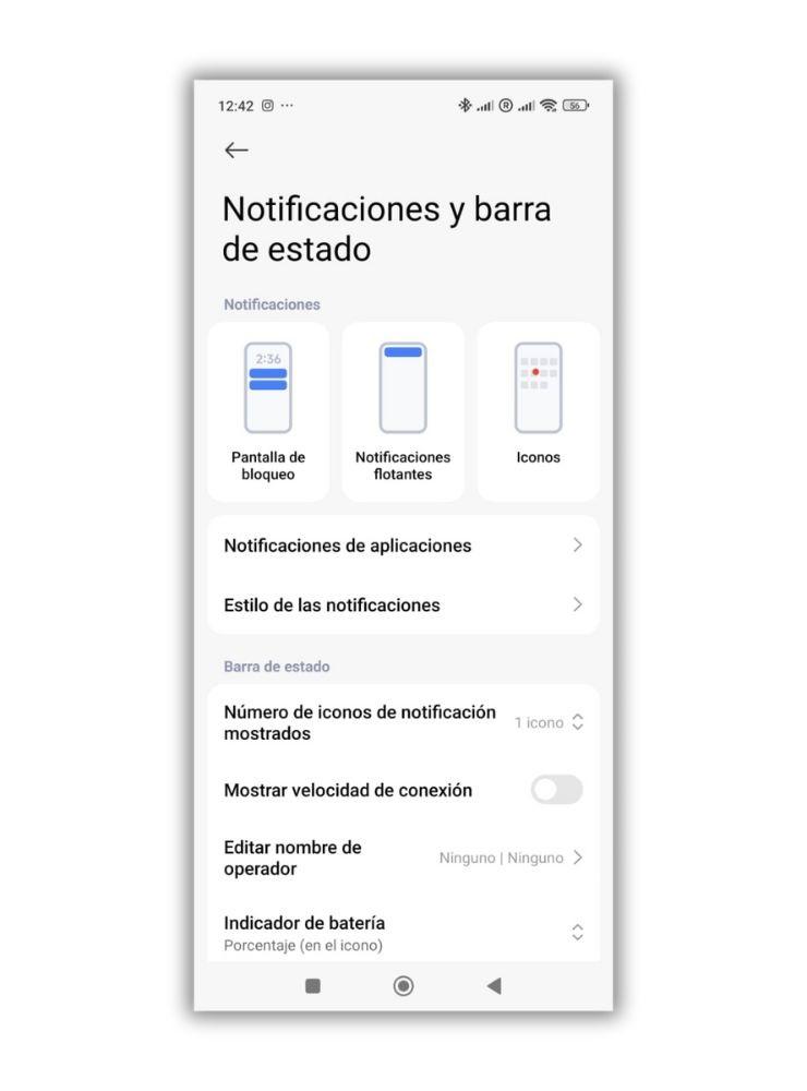 paramètres des notifications