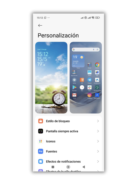 ajustements personnalisation xiaomi