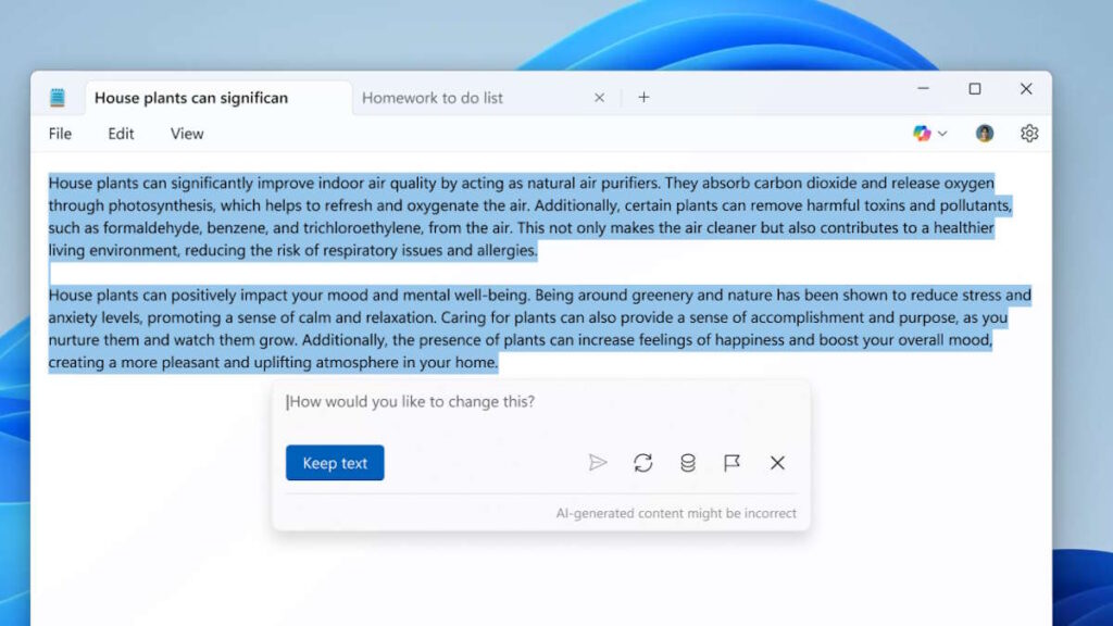 Le Bloc-notes de Windows 11 génère désormais du texte grâce à l'IA de Microsoft 3 Bloco Notas Windows 11 IA Microsoft