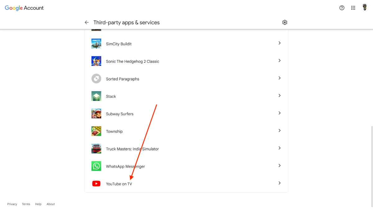 Retirer le compte YouTube de la Smart TV