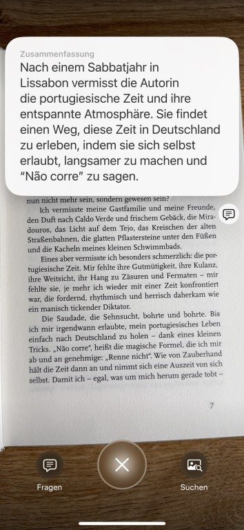 L'intelligence visuelle sur iPhone : à la fois brillante et légèrement superflue 10 Résumé du texte avec Visual Intelligence
