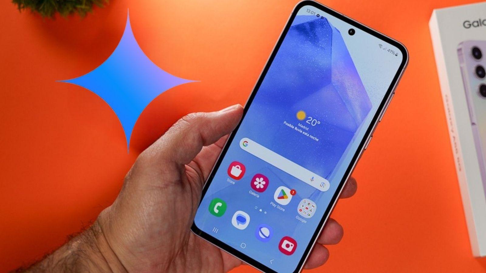 Créer des images sur Gemini : un horrible fail avec une solution simple 2 logo gemini Samsung Galaxy A55