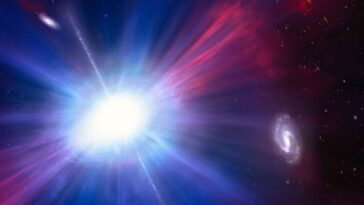 Découvrez dans l'espace des explosions stellaires mystérieuses : elles brillent 100 fois plus qu'une supernova ! 20 NASA | Représentation artistique de Luminous Fast Blue Optical Transient (LFBOT)