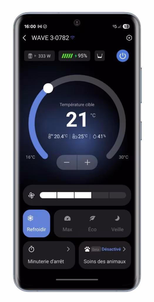 EcoFlow WAVE 3 en TEST: La nouvelle version du climatiseur portable pour nomade 34 Ecoflow Wave 3 Test Review Climatiseur Portable App Application Mobile Netcost (4) Portrait